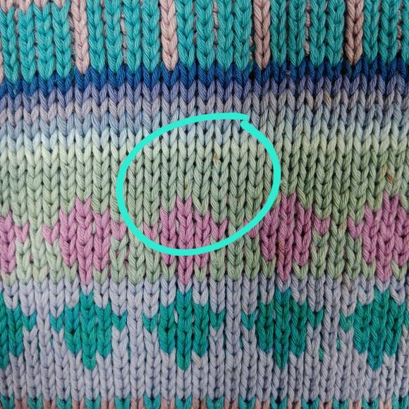 Vintage Andina Pullover Sweater Size Large Green Aqua 100% Cotton Dry Clean Only - Picture 8 of 8